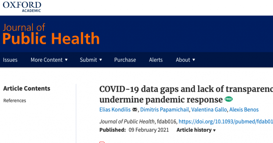 COVID-19 data gaps and lack of transparency undermine pandemic response